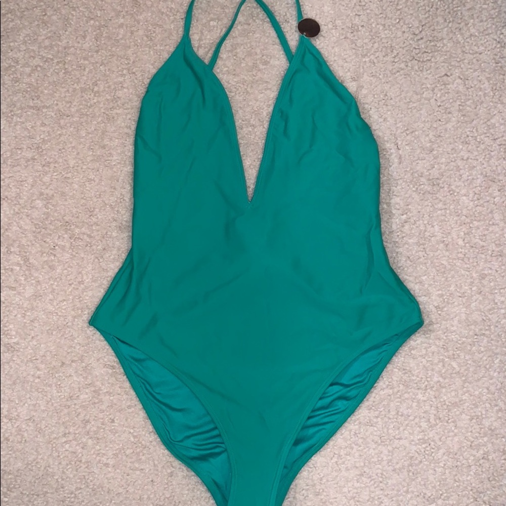 NEVER WORN TEAL ONE PIECE